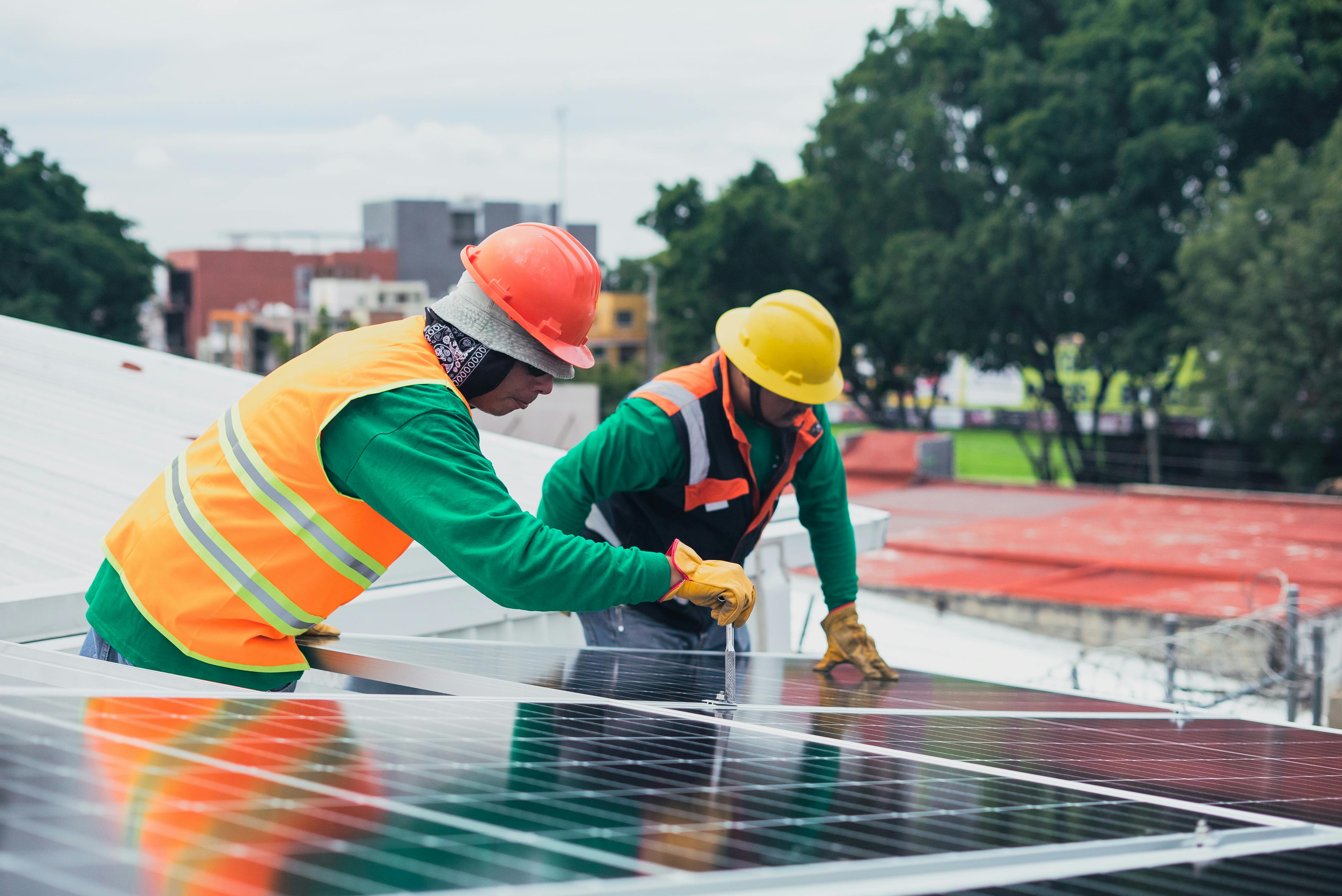 tools and PPE for solar panel installers